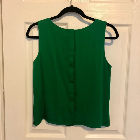 Milly Emerald Green Silk Origami Bow Sleeveless Top - Picture 2 of 4